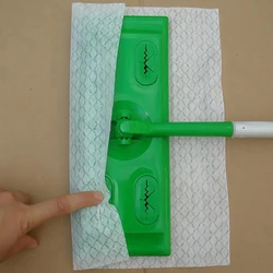 100/200pcs  Disposable MicroFibre Electrostatic Floor Cloths Dust Removal Mop Paper Floor Cleaning Wipes Flat Swivel Mop