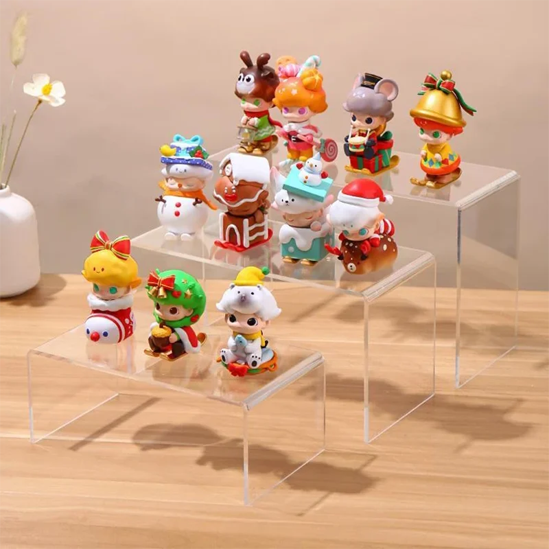 3-5pcAcrylic U Shape Display Stand Acrylic Risers Shelf Showcase Storage Rack Transparent Cupcake Desserts Shelf Perfume Figures