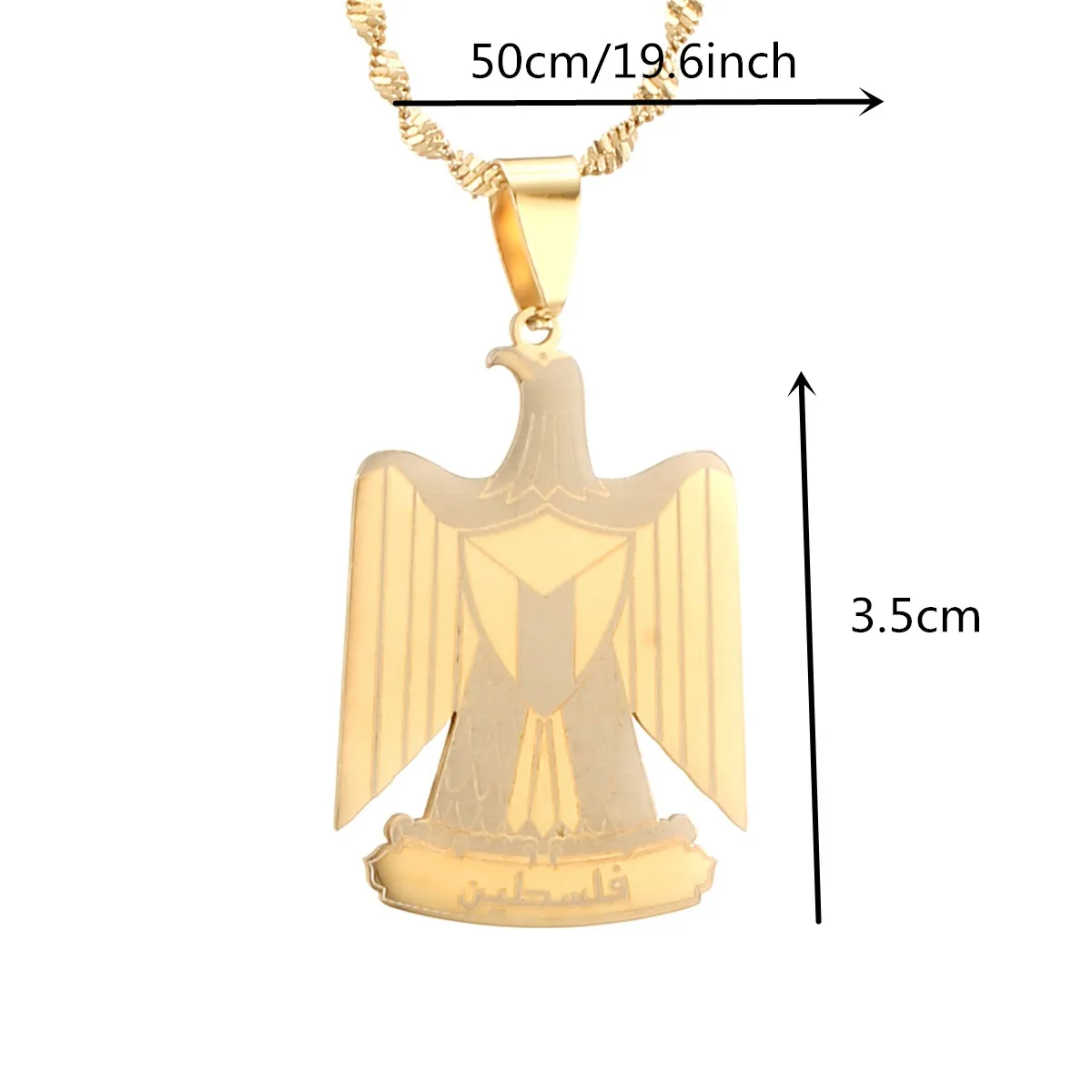 Palestine Pendant Necklace For Men Women Arabic African Stainless Steel Necklaces Amulet view 2