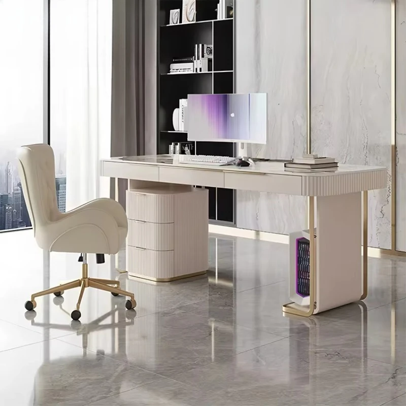 مكتب دراسة عالي الجودة بتصميم عصري على الطراز الإيطالي مصنوع من الخشب الصلب ومكتب كمبيوتر مكتبي للاستخدام المنزلي