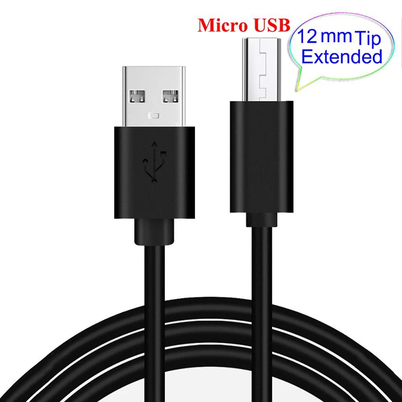 12Mm Micro Usb Cable Long Plug Charging Cord Wire For Blackview BV4900 Pro,BV5500 Plus,Oukitel WP12,Ulefone Armor Mini 2