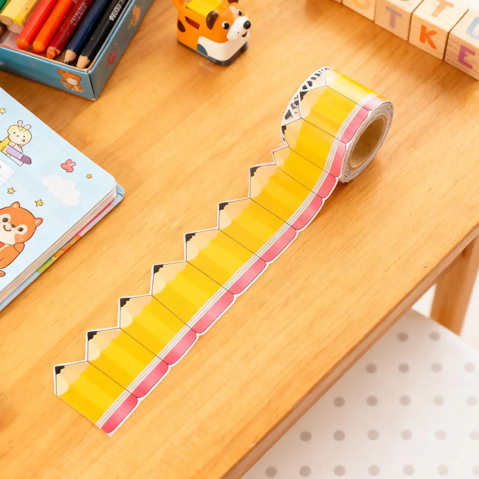 حدود قلم رصاص لطيفة وممتعة للقرطاسية ديكور حدود مزخرفة للوحة الإعلانات للمكاتب المنزلية والإعداد في الهواء الطلق ومعلم العائلة #1