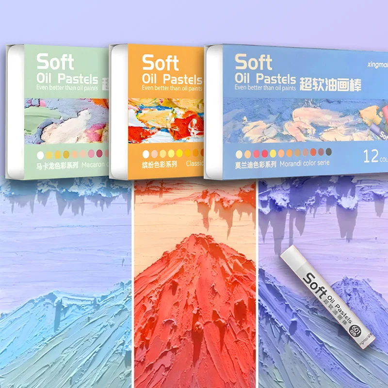 

12-color Super Soft Heavy Color Oil Pastel Crayons Set Scrubbable and Stackable Colors for Children's Graffiti Art Creation