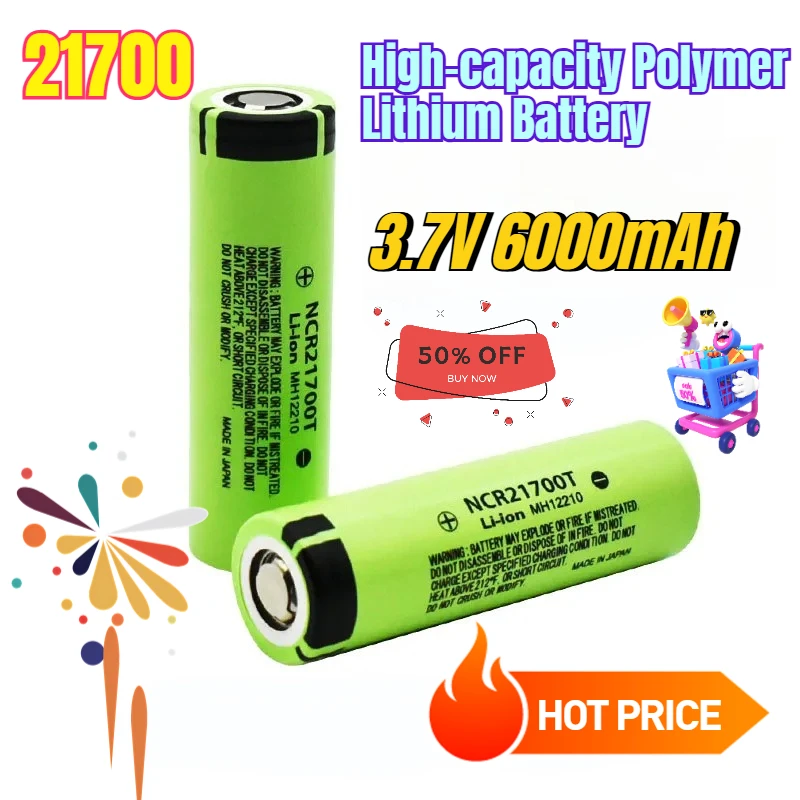 

6000mAh 21700 3.7V High-capacity Polymer Lithium Battery