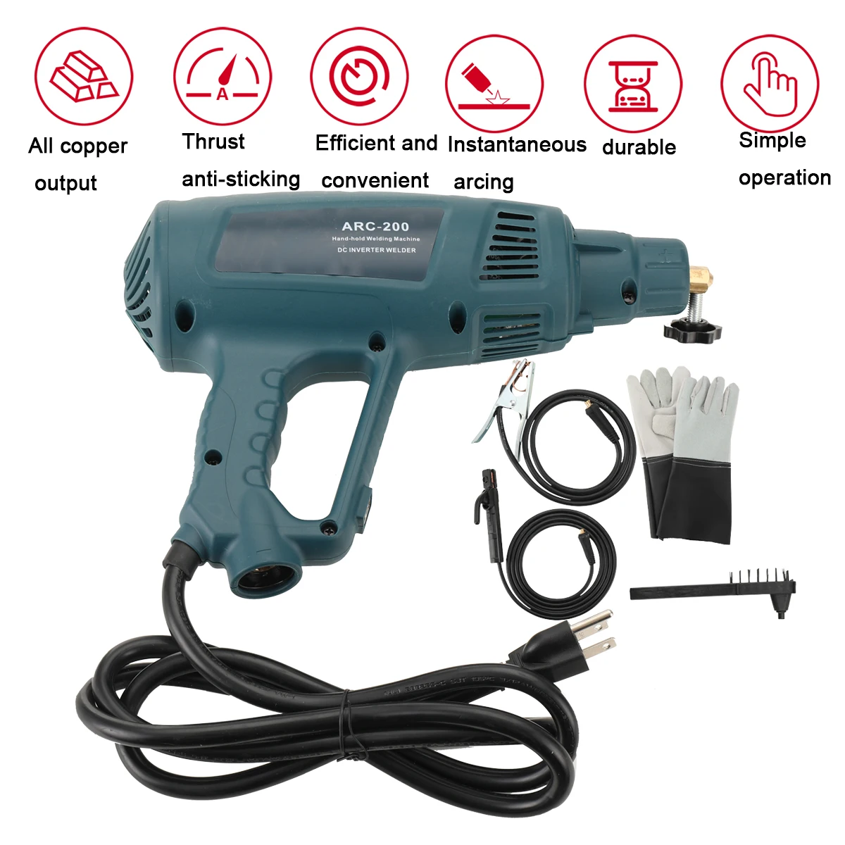 4800W Handheld Electric Arc Welding Machine Digital Type Intelligent Welding Gun Digital IGBT Technology ARC Welder