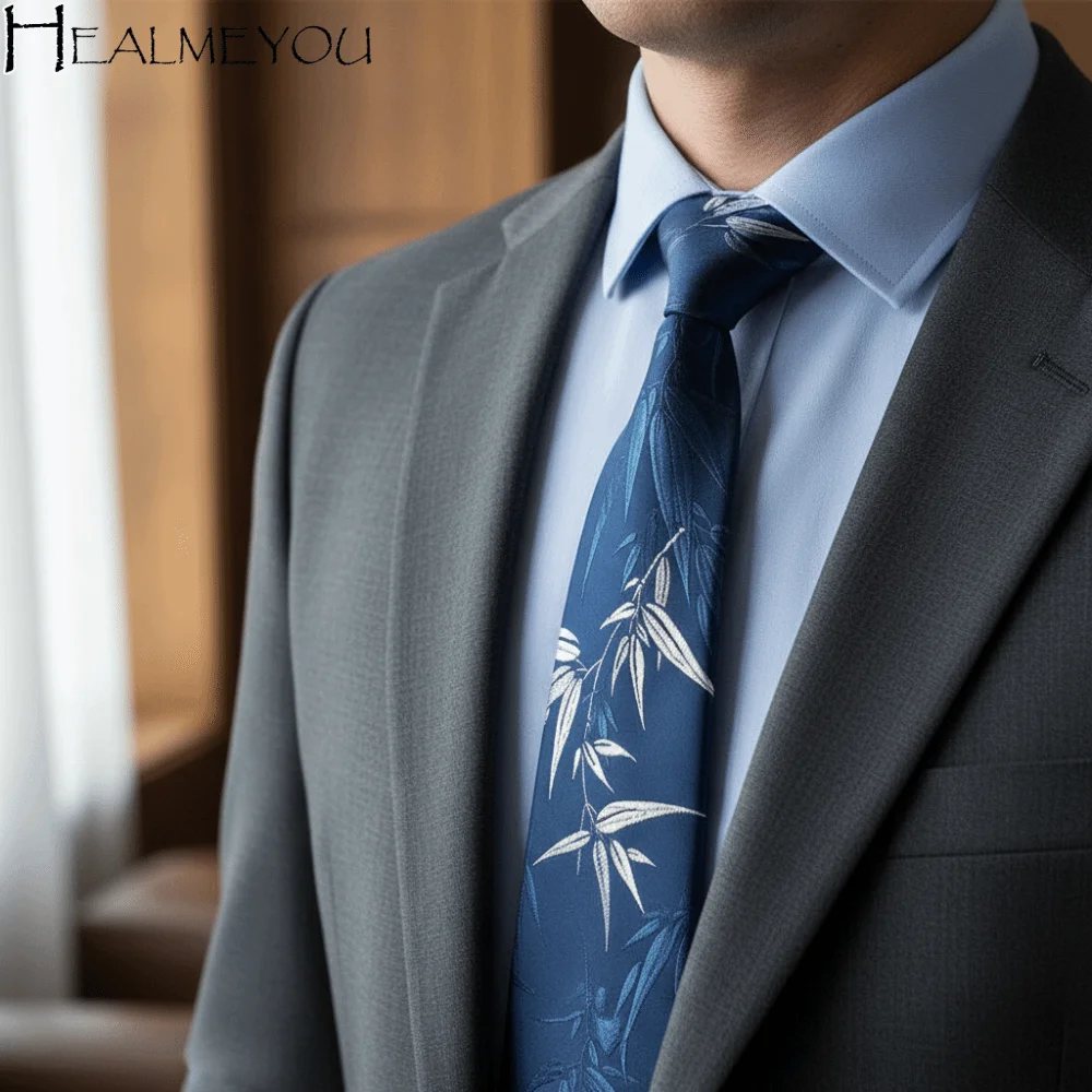 

Винтажный деловой галстук с цветочным принтом, роскошный галстук из полиэстера, жаккардовый, шириной 8 см, для официальных мероприятий