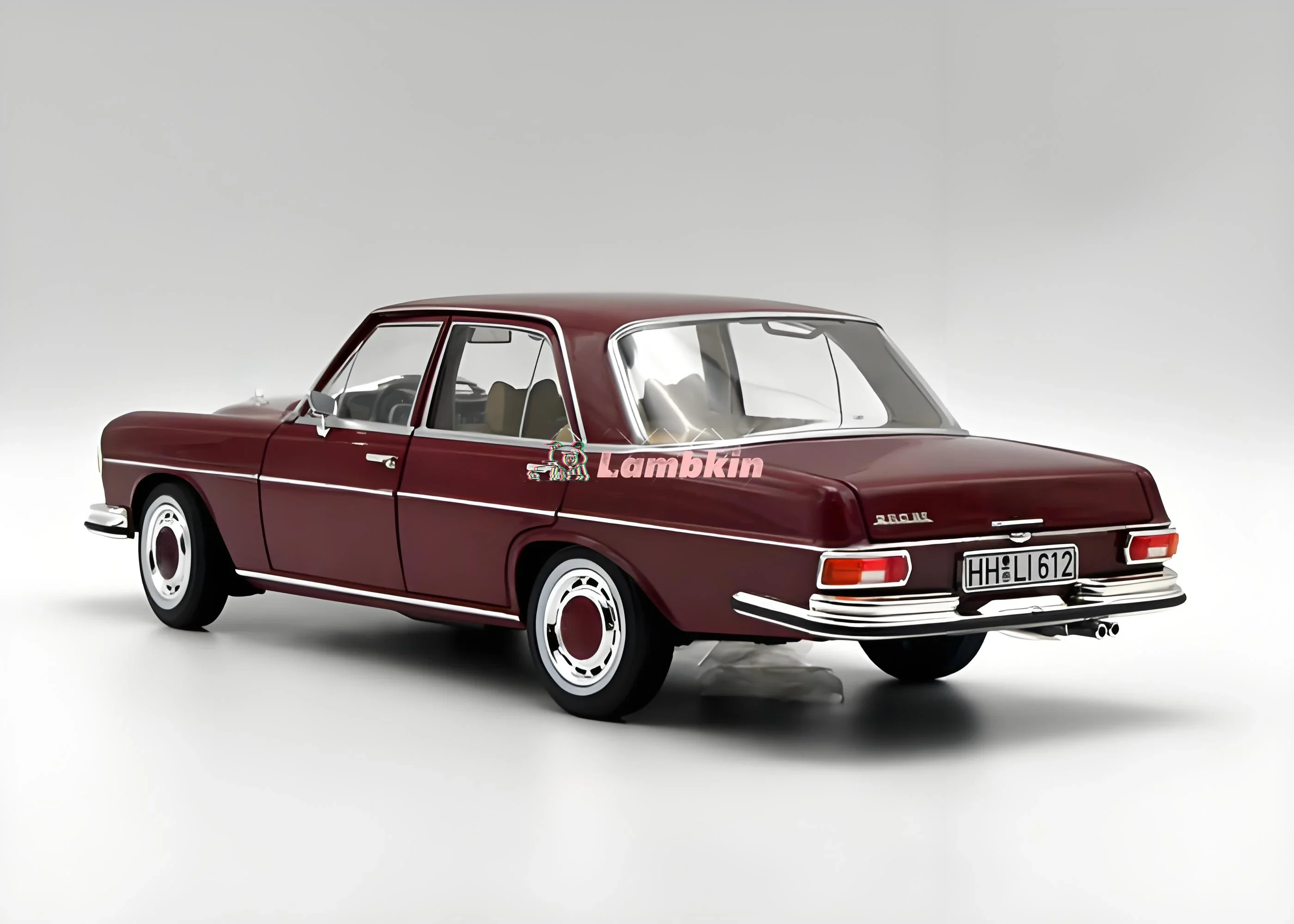 Special price for 1 NOREV 1:18 benz-280SE 1968 Date Red Alloy Car Model Ornament Home Miniature Gift Collection