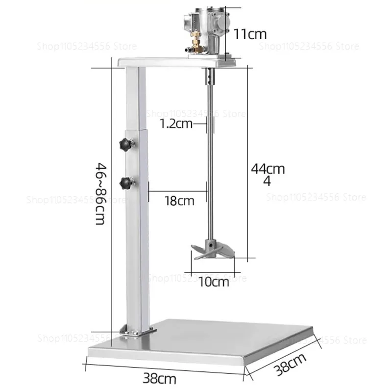 5 Gallon Industrial Pneumatic Mixer Glue Liftable Air Mixer Paint Ink Agitator Agitator 60L Tank Liquid Dispersion Tool