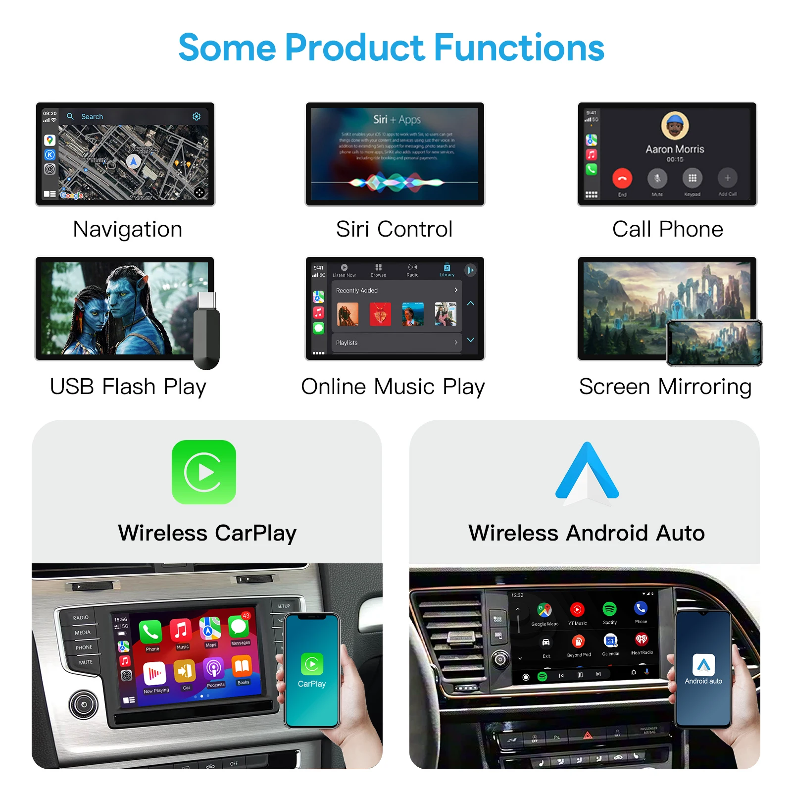 RGB Wireless CarPlay Android Auto Interface 2013-2016 Skoda 2013-2016 Seat 2013-2018 With MIB System