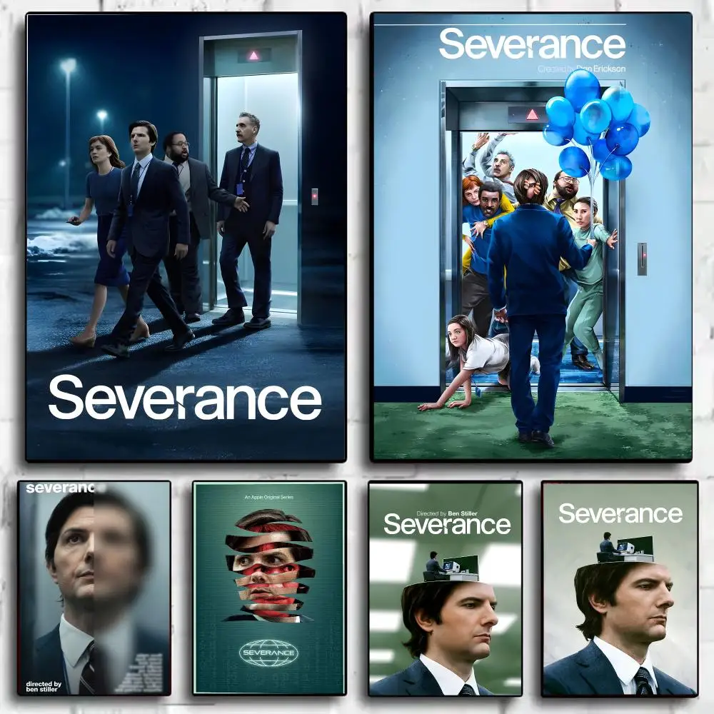 Thriller Movies S-Severance Poster Modern Minimalist Wall Art Prints for Bedroom Living Room Aesthetic Contemporary Decor Gift