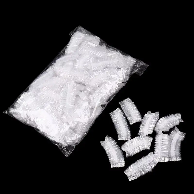 100/300/500Pcs Disposable Hairdressing Earmuffs Salon Clear Ear Cover Ear Protection Hair Dye Protect Cap Hair Color StylingTool