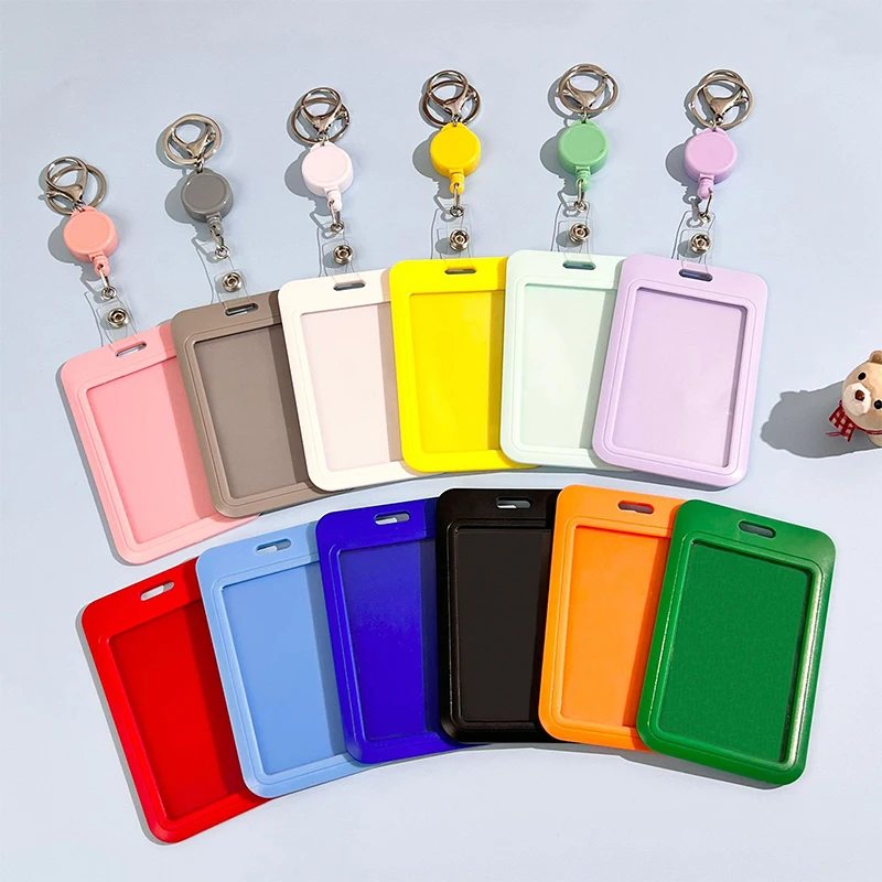 Cute Badge Holder Retractable Badge Clip Colorful Badge Reel With ID Card Holder For Nurse Office Hospital Supplies