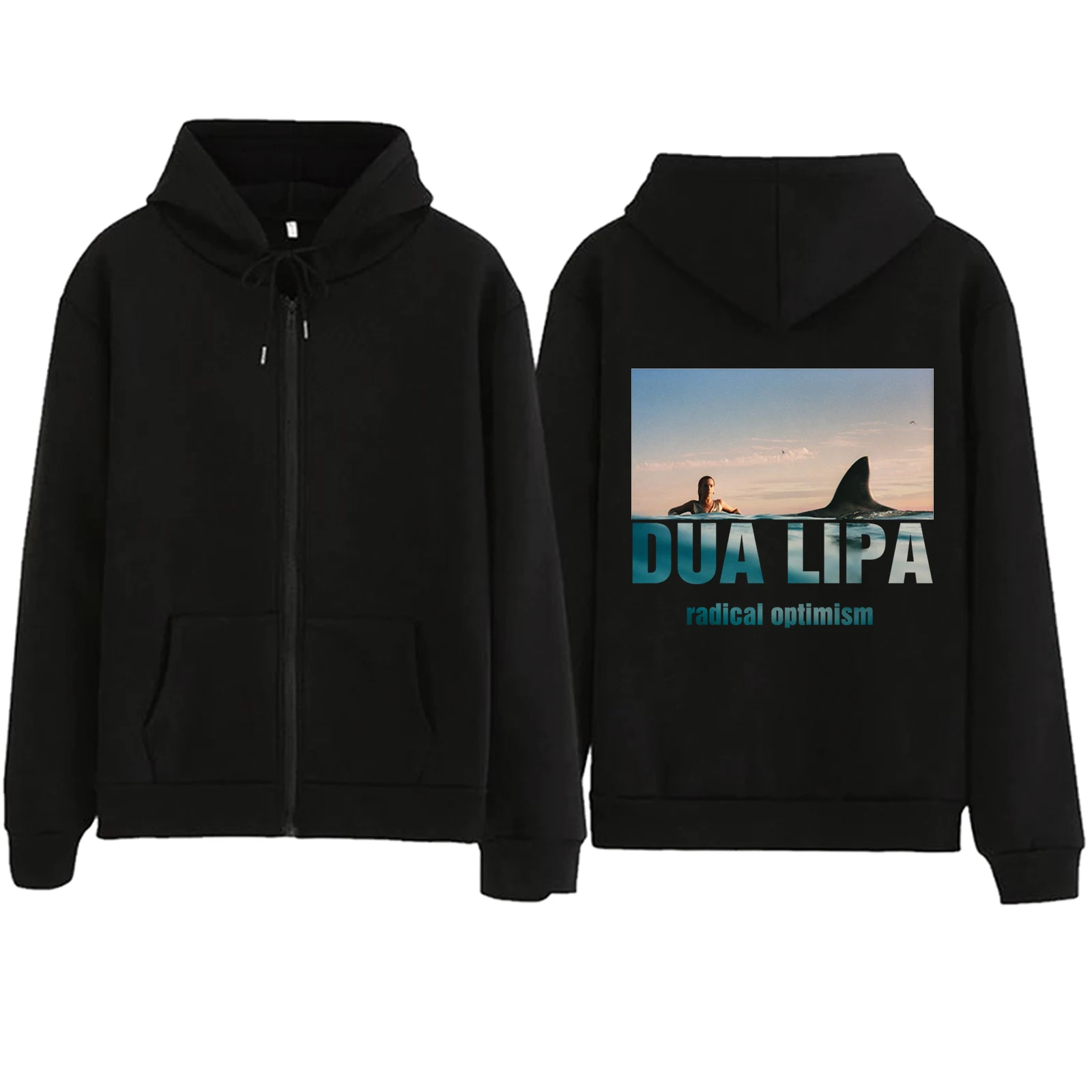 

Dua Radical Optimism Lipa Zipper Hoodie Harajuku Pullover Tops Sweatshirt Streetwear Fans Gift