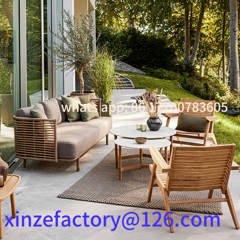 

Customizable New Desgin China Supplier Modern Factory Hotel Patio Metal Rattan Sectional Garden Outdoor Sofa
