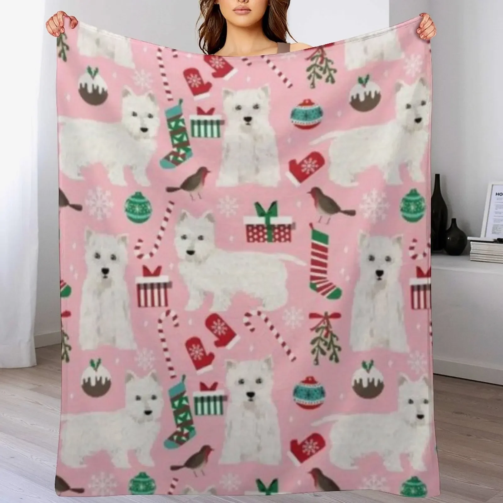 WEST HIGHLAND Throw Blanket Soft Comfort Blanket for Reading Watching TV