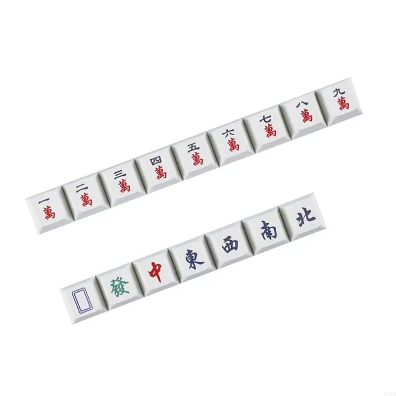 H37B Mahjong impresión PBT KeyCaps Long y resistente desgaste para teclados MX