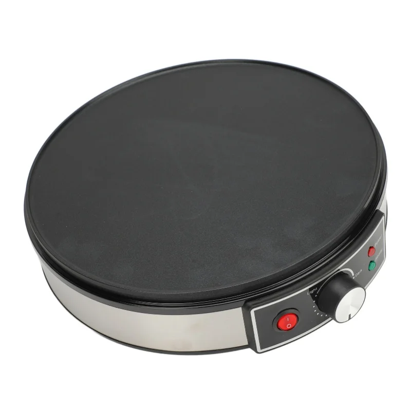 Electric Griddle Crepe Maker Cooktop 30cm Hot Plate With Adjustable Temperature Control Wooden Spatula Batter Spreader Included