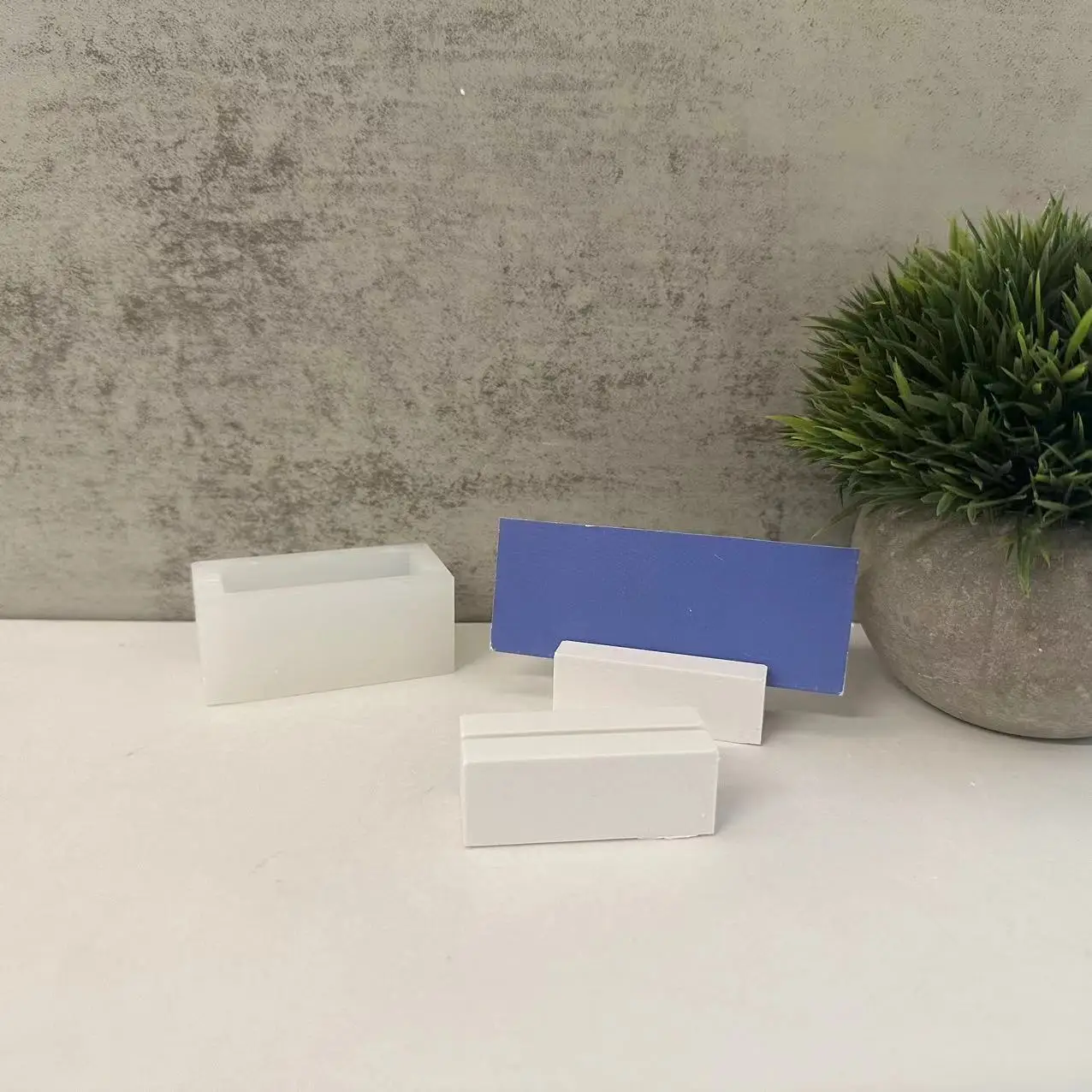 

Small Rectangle Business Card Holder Silicone Mold Diy Plaster Cement Moulds