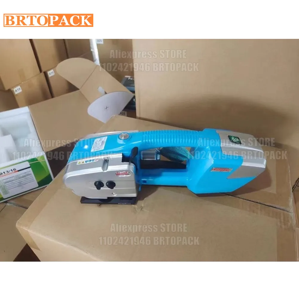 Battery Strapping Machine Automatic Strapping Tool Box Wrapping Machine Banding Machine For 13-16mm PP PET Straps Tension 2800N