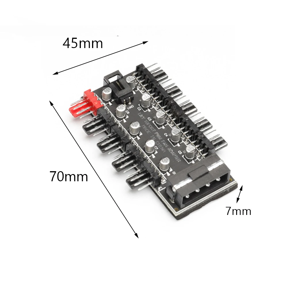 PC 1 إلى 10 4Pin PWM مراوح التبريد HUB SATA Power/Large 4D Port Cooler Splitter تمديد محول سرعة المراقب المالي SATA/4D Pin