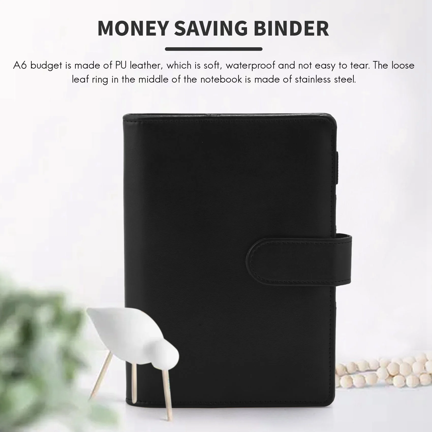 A6 Budget Binder,with Cash Envelope Pocket, PU Leather Budget Planning Notepad,This is a Special Gift for Students