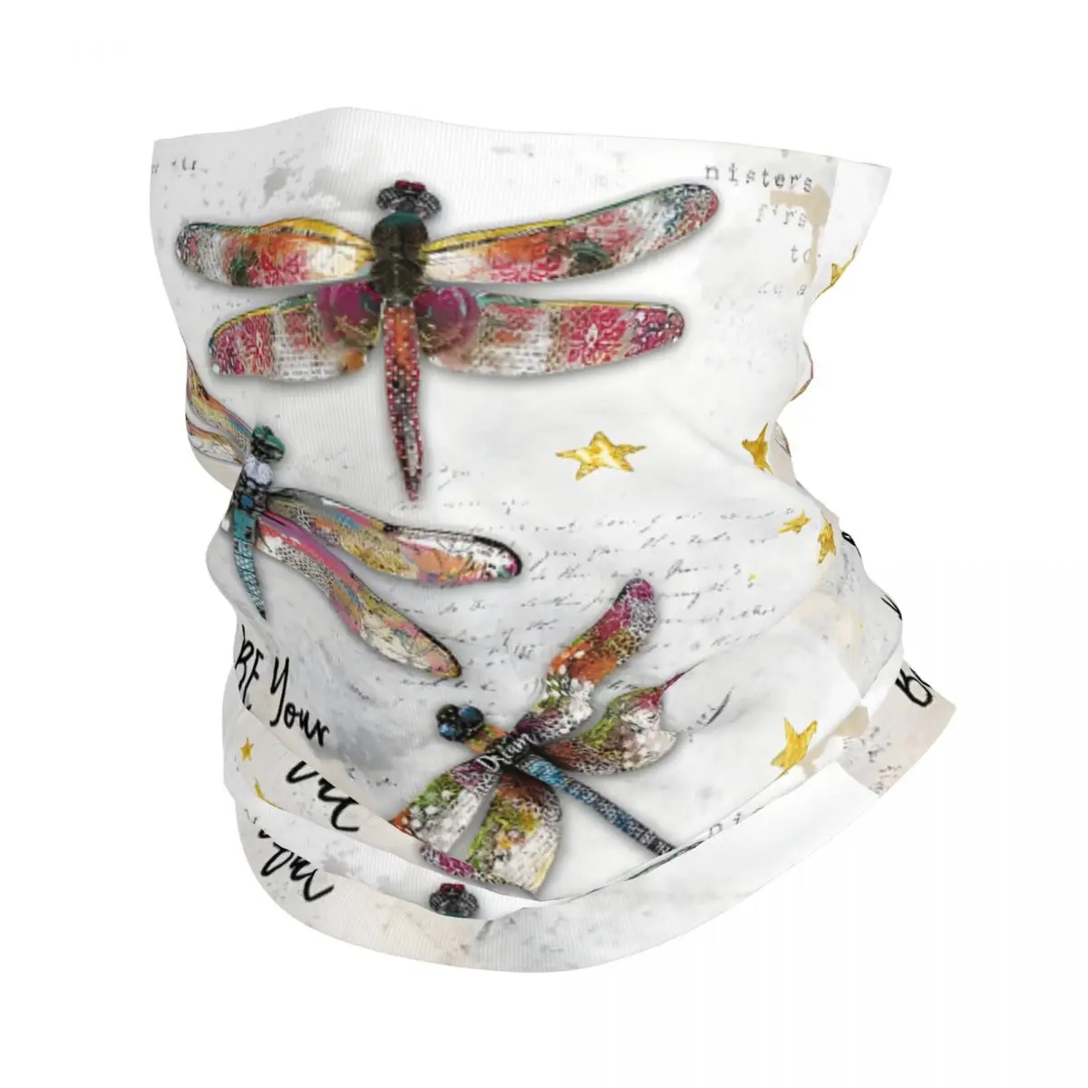 Beautiful Dragonflies Positive Quote Thin Bandana Neck Gaiter Wrap Scarf Headband Neck Cover