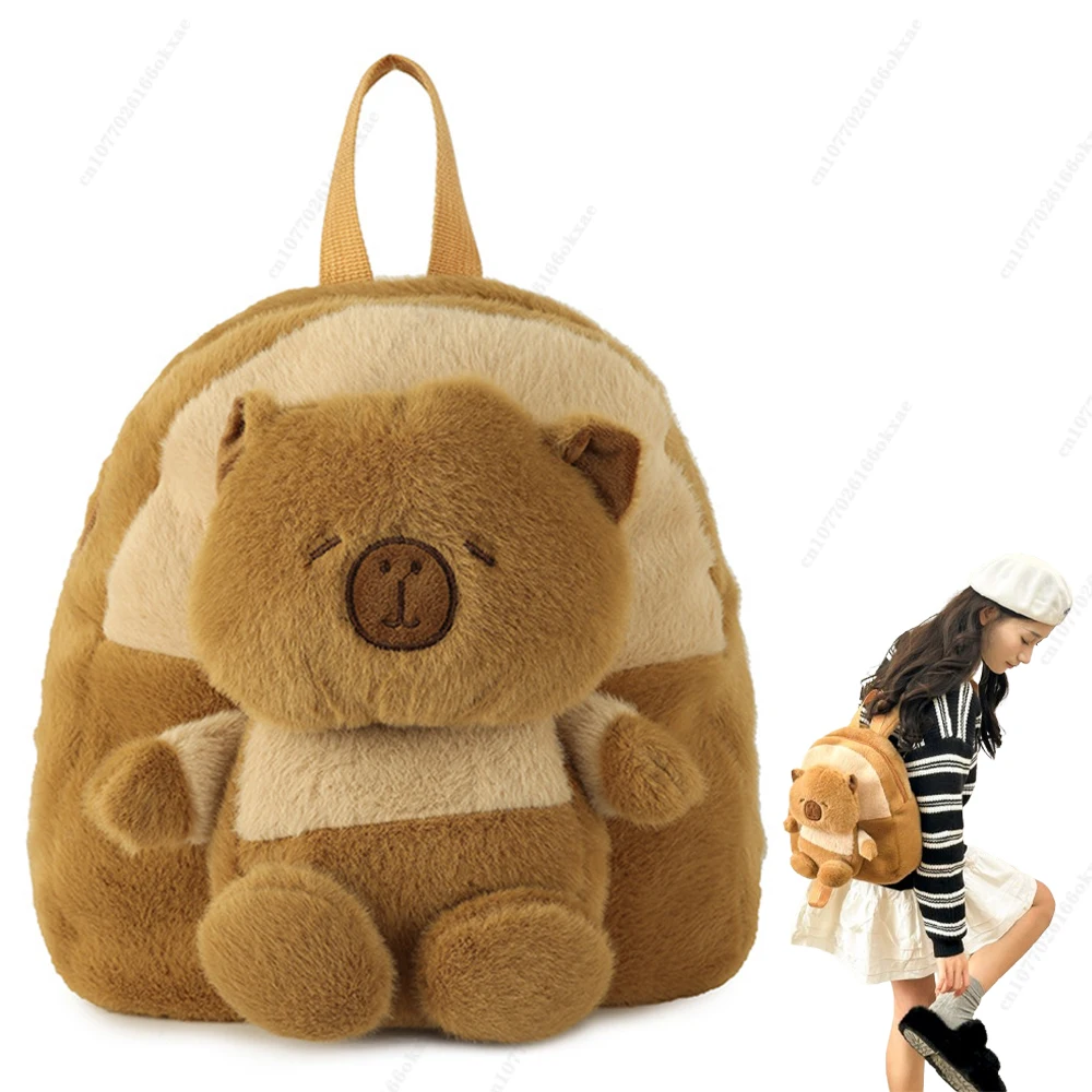 

Kapybara Backpack Dolphin Cute Plush Toy Shoulder Bag Dual-purpose Shoulder Bag Cute Water Guinea Pig Cute Doll Tote Bag