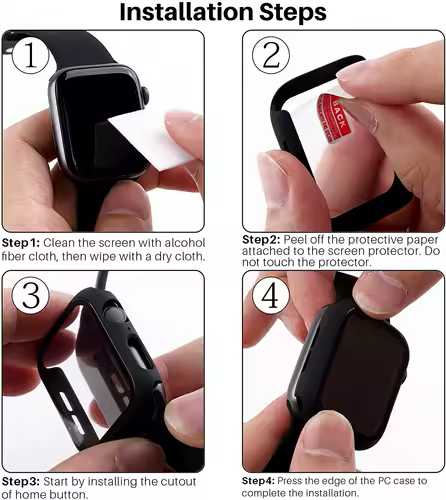 Case For Apple Watch Band 44mm 40mm 42mm 38mm 40 44mm 9 8 7 6 SE 5 4 3 Screen Protector PC Bumper iWatch 45mm 41mm Ultra 2 49mm - Image 6