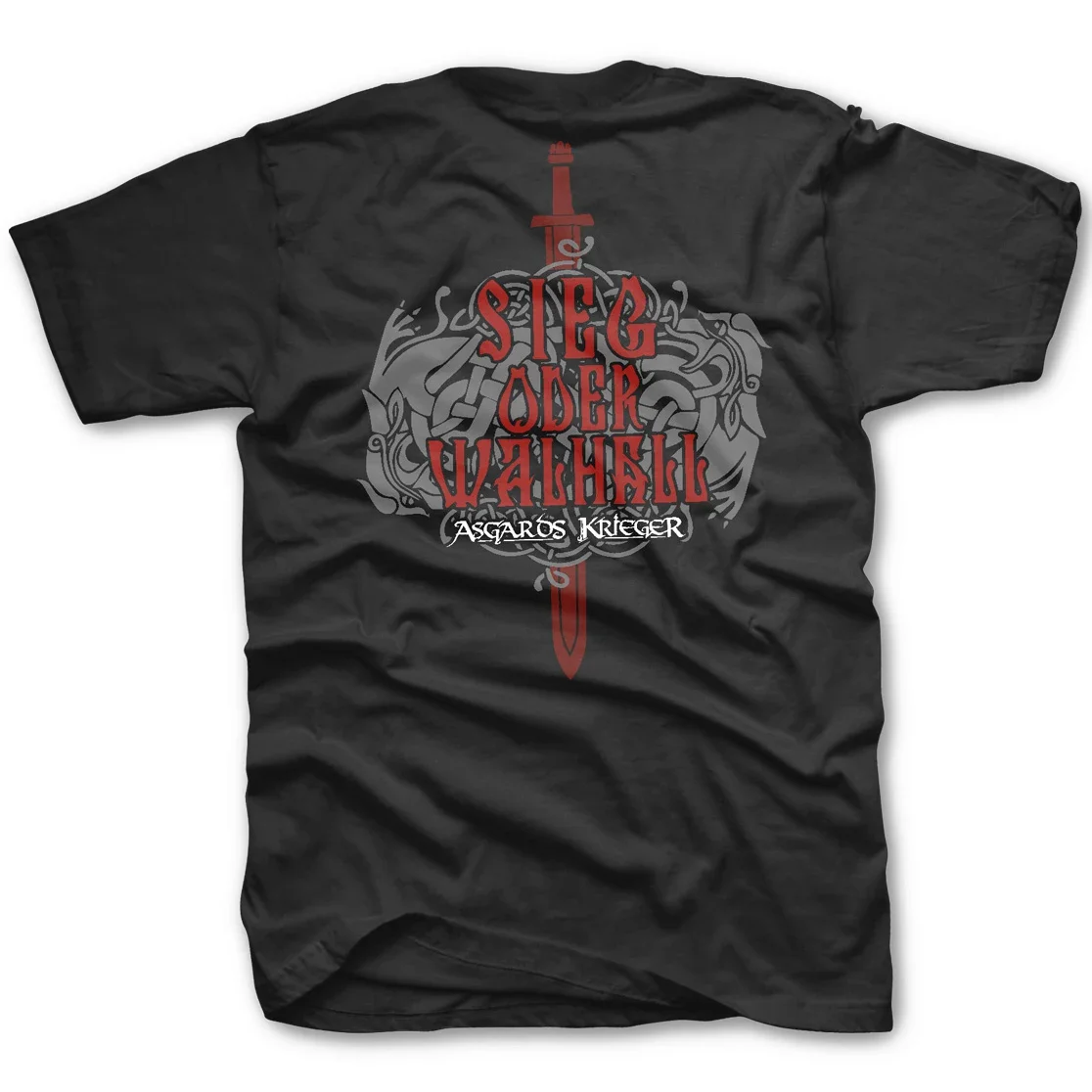 Victory or Valhalla Nordic Asgard Warrior T-Shirt 100% Cotton O-Neck Summer Short Sleeve Casual Mens T-shirt Size S-3XL