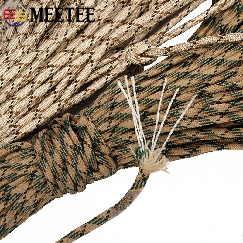 

5/10/20M 5mm 7 Core Strand Parachute Cord for Sewing Outdoor Camping Tent Rope Climbing Bag Decor Cords DIY Handmade Material