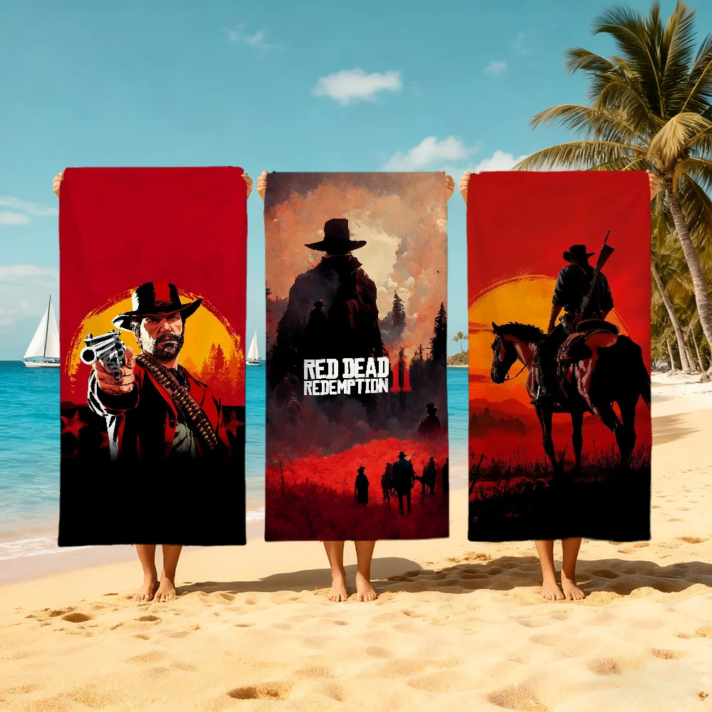 Game R-Red Dead Towel Large Quick-Drying R-Redemptions Microfiber soft Beach Towel for Travel Fitness Sauna Bathing Camping