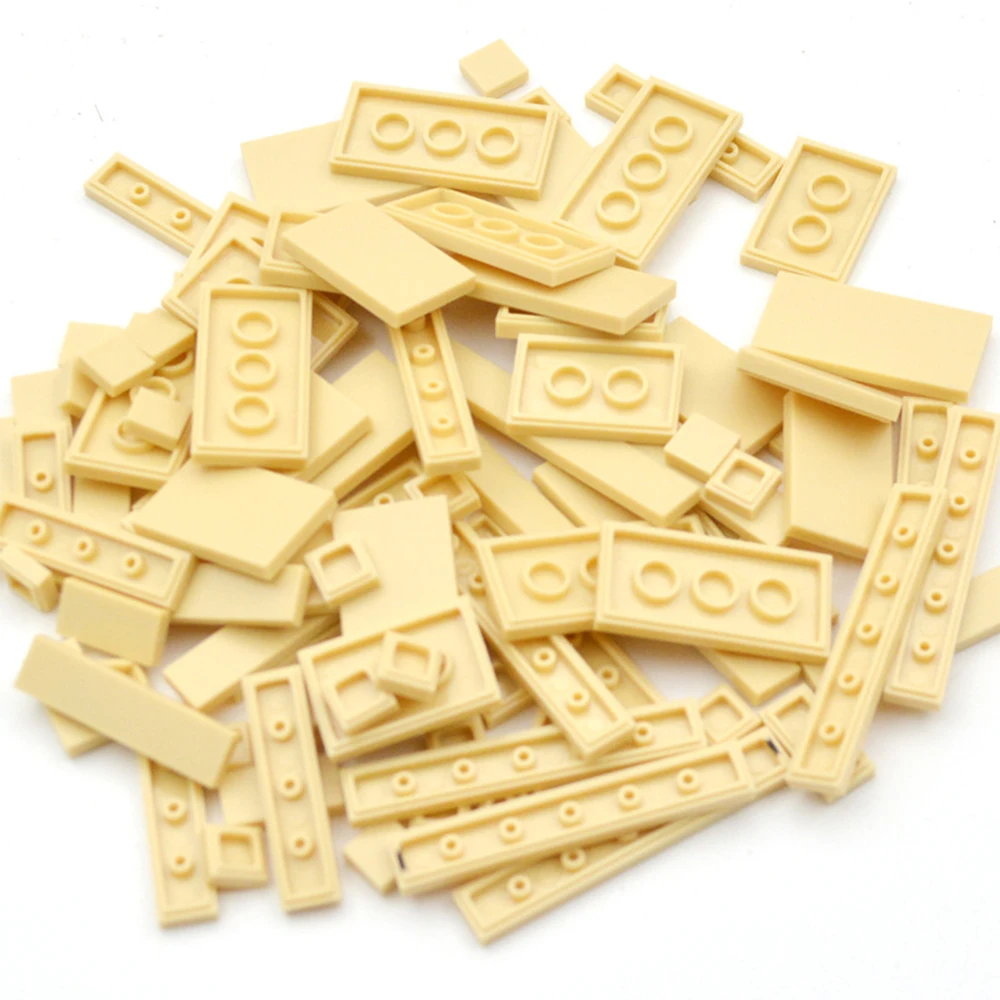 

150PCS DIY Model Smooth Thin Building Blocks Multicolour Toy Parts Bulk Figures Bricks Tile Educational Children Toys Gift