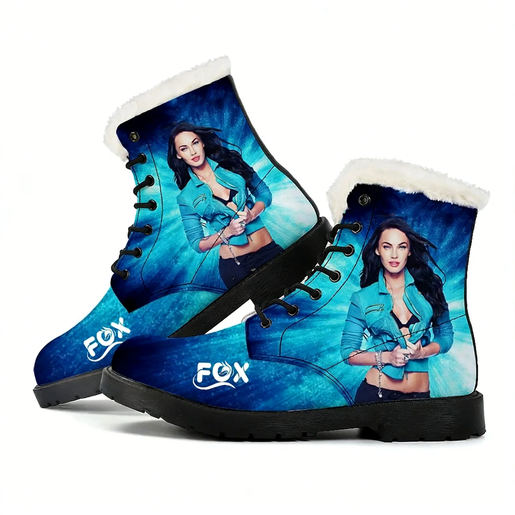 

Плюшевые ботинки Megan Fox Actor Singer для мужчин, женщин и подростков, уличные повседневные ботинки, легкие, для пар, высокого качества, на заказ