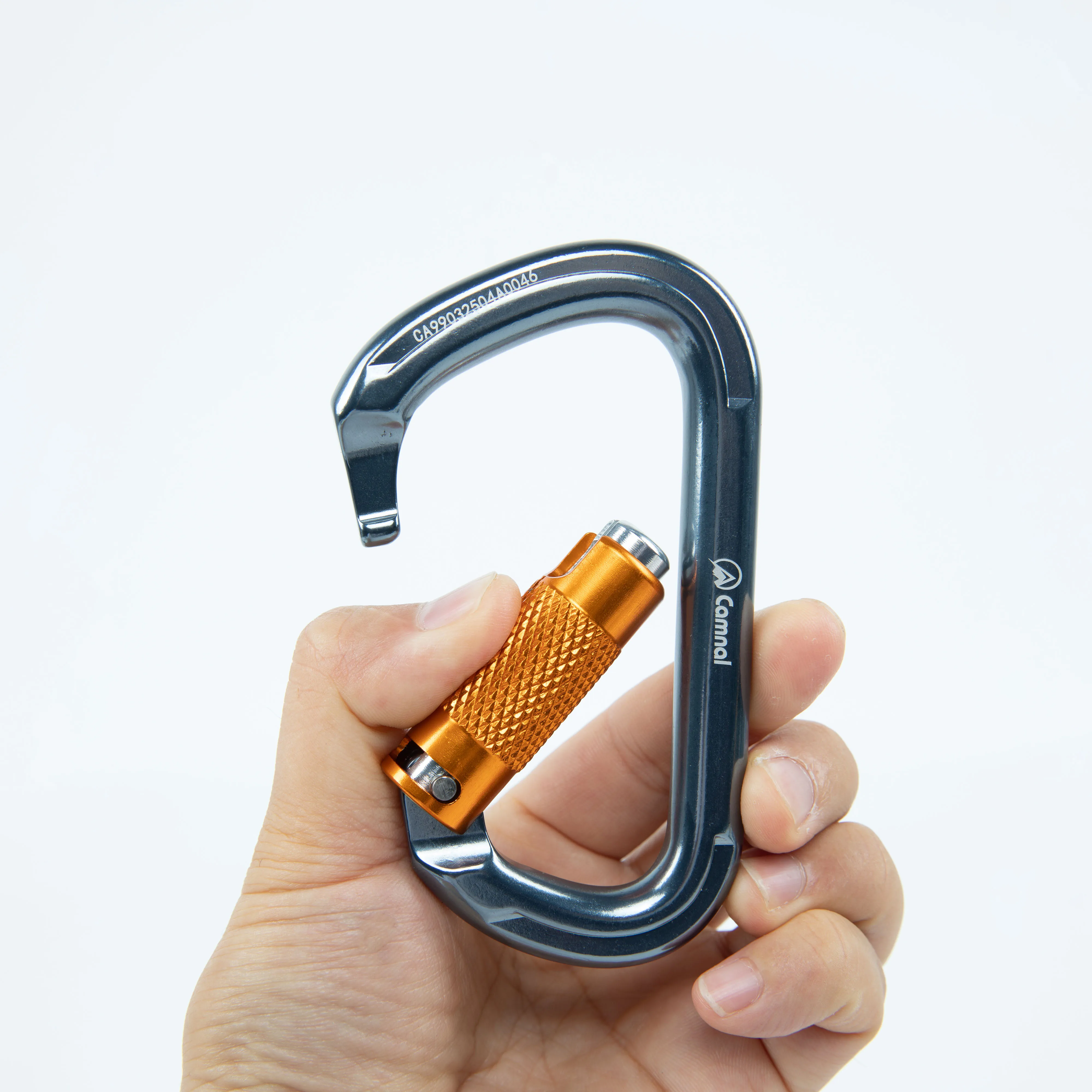 Camnal Heavy Duty 30KN Aluminum Double Lock D Shape Climbing Carabiner Hook Aerial Work CE Certified Model 9903 Custom Logo view 6