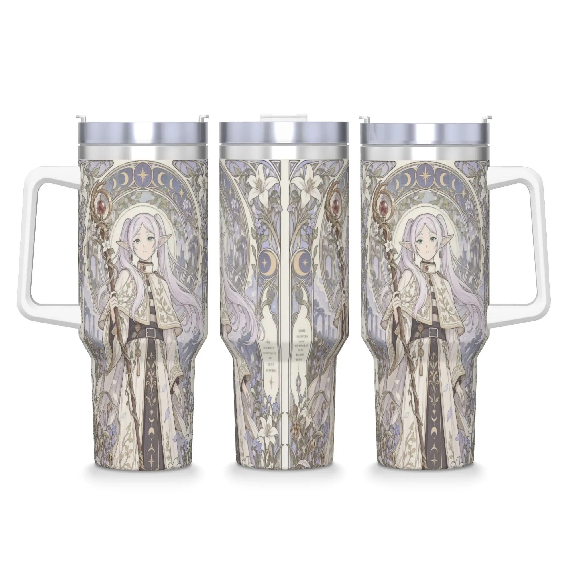 1200ML Frieren Beyond Journeys Tumbler  Cold Drink Insulated Water Bottle Stainless Steel Travel Mugs Cup
