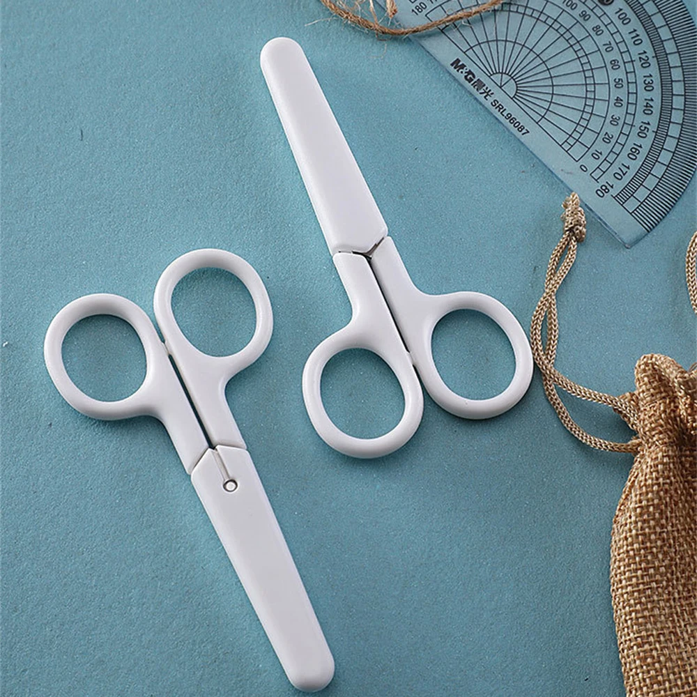 1/2/3PCS Mini White Color Scissor INS Style Portable Stainless Steel Blade Cutter for Paper Handwork Stationery Office School
