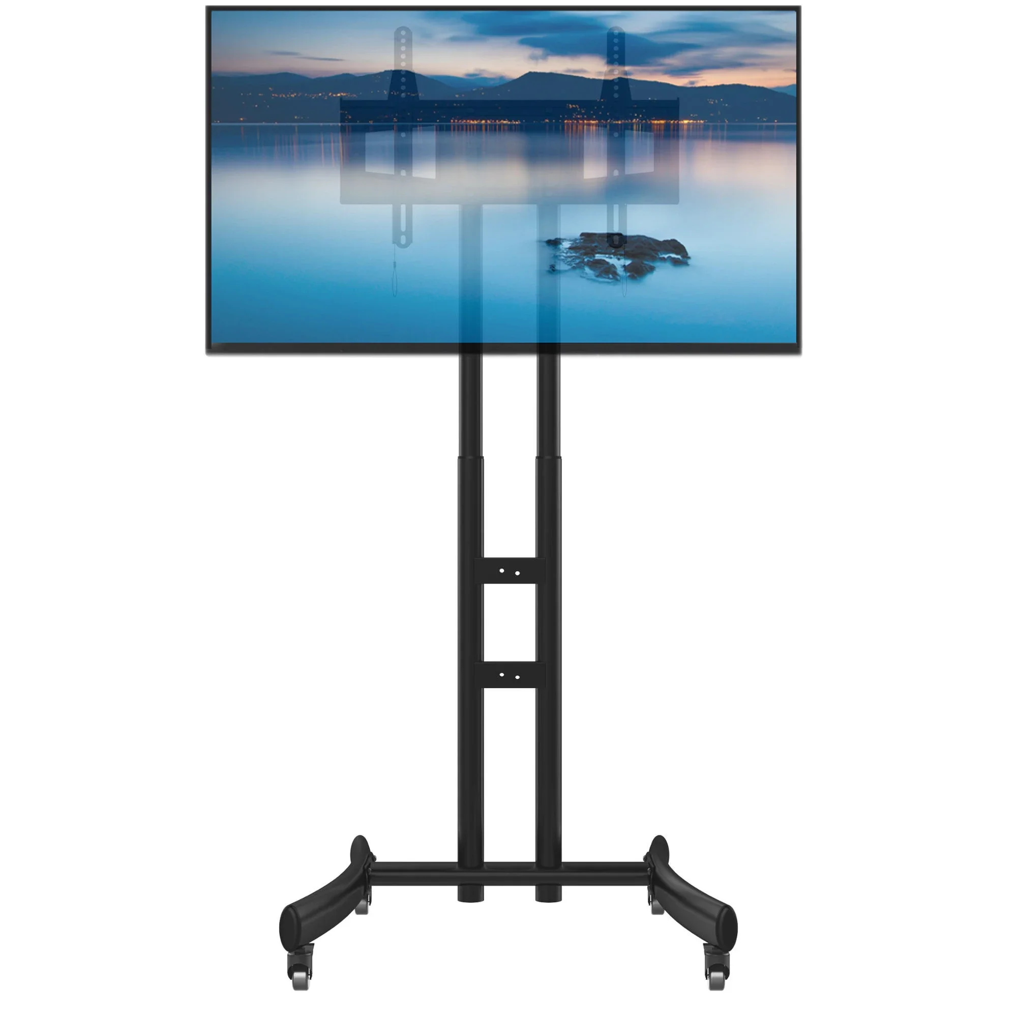 Height Adjustable Movable Really Factory Floor Stand LED TV Cart for 32