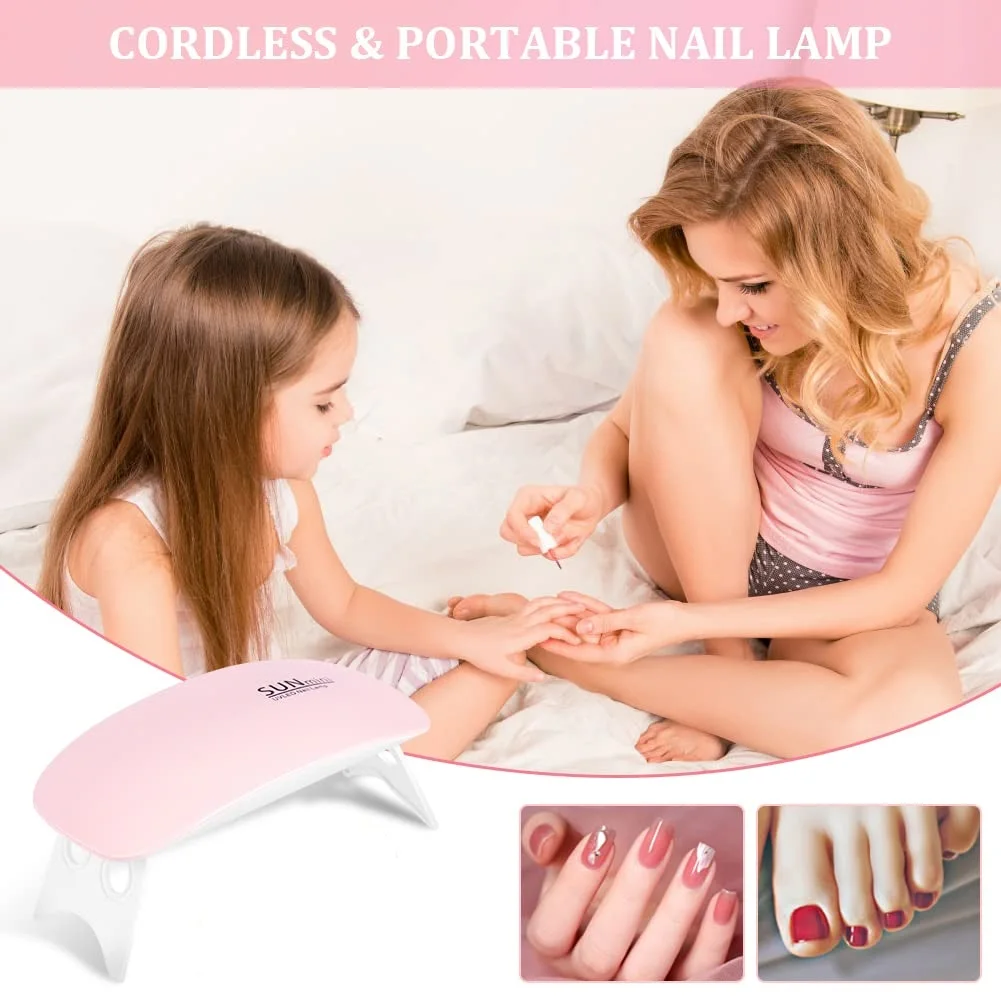 LED Nail Lamps for Gel Mini UV Light for Nails Portable LED Nail Lamp Nail Dryer Gel Lamp for Women and Girls Manicure gallery 5