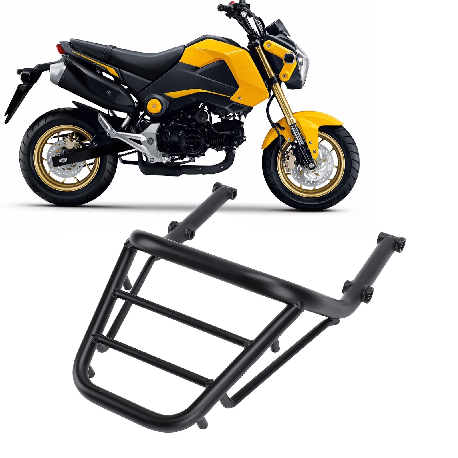 

Motorcycle Rear Luggage Rack Sturdy Ample Storage Space Motorcycle Rear Luggage Cargo Rack Secure Support for Grom 125 MSX 125