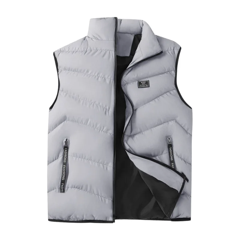 2025 الرجال الخريف والشتاء معاطف الشباب سميكة والصوف الدافئة صدرية العصرية سترة أسفل سترة قطنية عالية الجودة #1