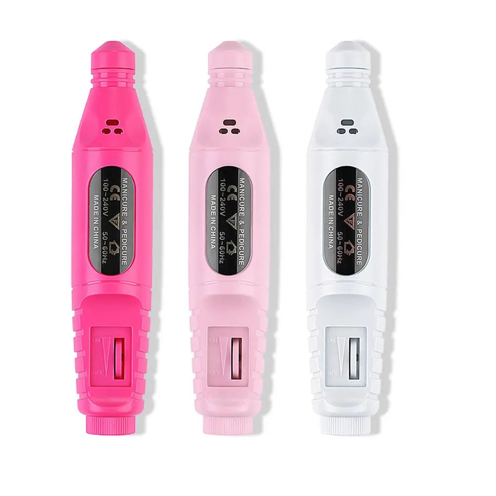 Nail Polishing Machine Pink Portable USB Electric Manicure Tool Low Noise High Speed Nail Art Polisher for Professional Home Use