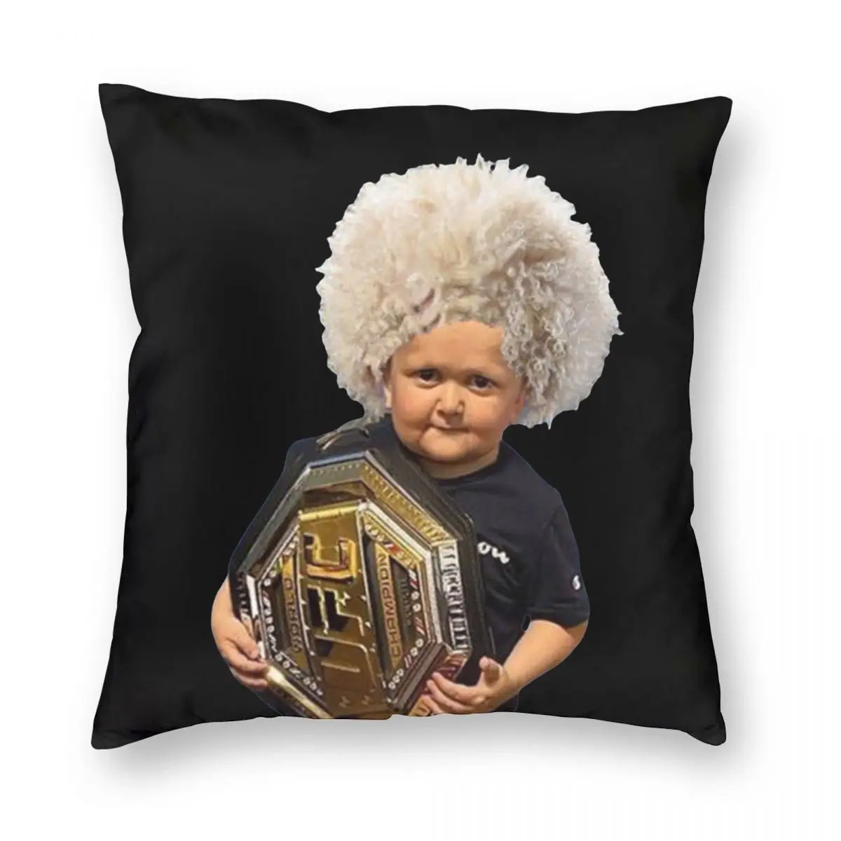 Hasbulla Magomedov Mini Khabib Meme Pillowcase Soft Polyester Cushion Cover Decorations Pillow Case Cover Chair Zippered 40*40cm