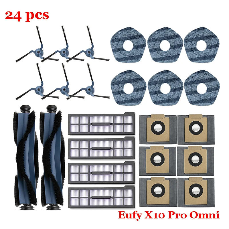 Voor Eufy X10 Pro Omni Vervangende Onderdelen Accessoires Roller Zijborstel Filter Mop Doek Vodden Pads Stofzak Stofzuiger Deel