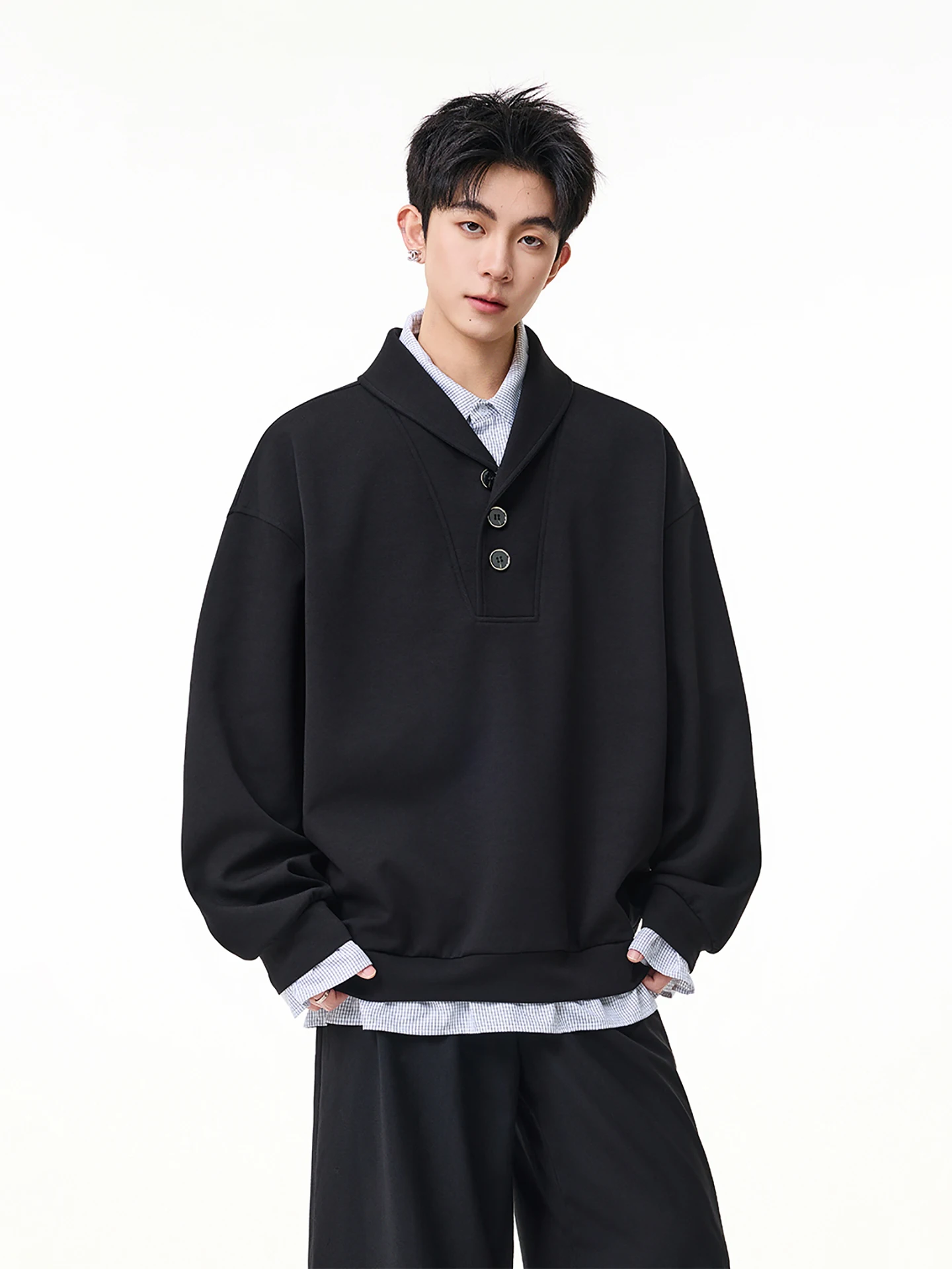 

Boyue японский Sle колледж ветер лоскутное irt пара матч High Street ленивый мужской и женский свитшот повседневный свободный крой