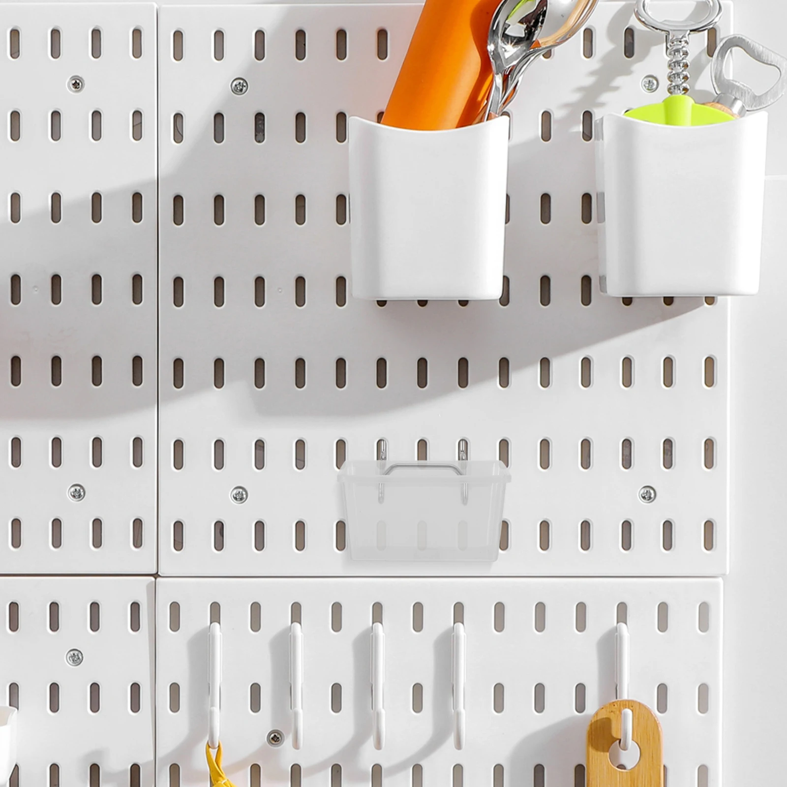

6pcs Pegboard Storage Bins Hooks Thickened Durable Construction Garage Workshop Tools Accessories Spacesaving Design Easy