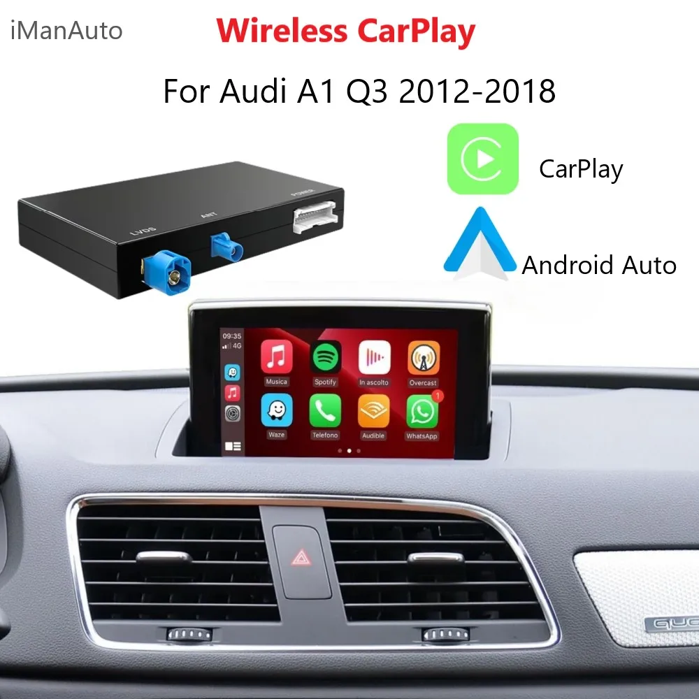Wireless Apple CarPlay Android Auto Interface for Audi A1 Q3 2011-2018  Mirror Link AirPlay Navigation Car Play Functions