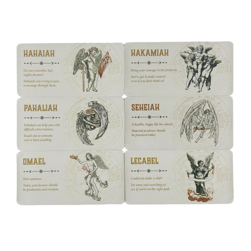 Angel of The Day Oracle Cards 40 Lenormand Tarot English Divination Edition Deck Borad Games
