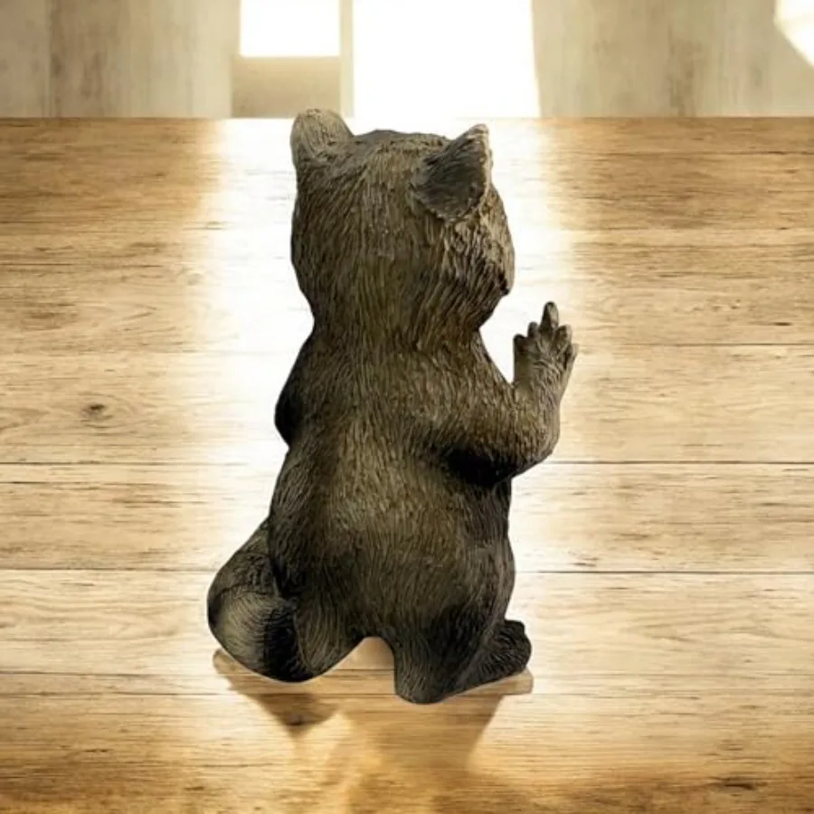 Estatuilla De mapache rude volteando el pájaro dando el dedo medio caprichoso De decoración divertida novedad regalo De mordaza