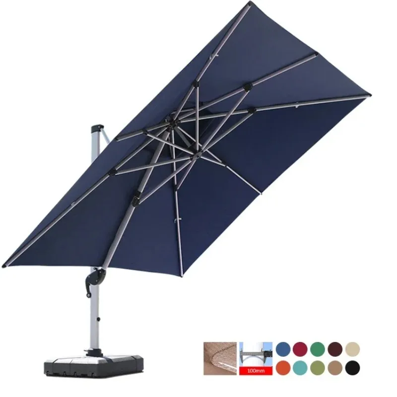 

y Large umbrella patio garden 2.5/3/3.5/4m square parasol led cantilever umbrella 9ft windproof beach umbrellas wholesale