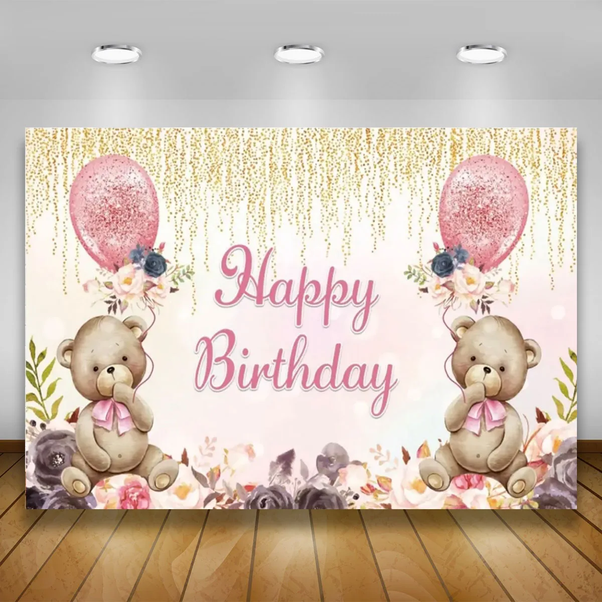 Teddy Bear Baby Shower Backdrops for Photography Kid Birthday Party  Boy Girl 1st Birthday Party Customized Background  backdrop